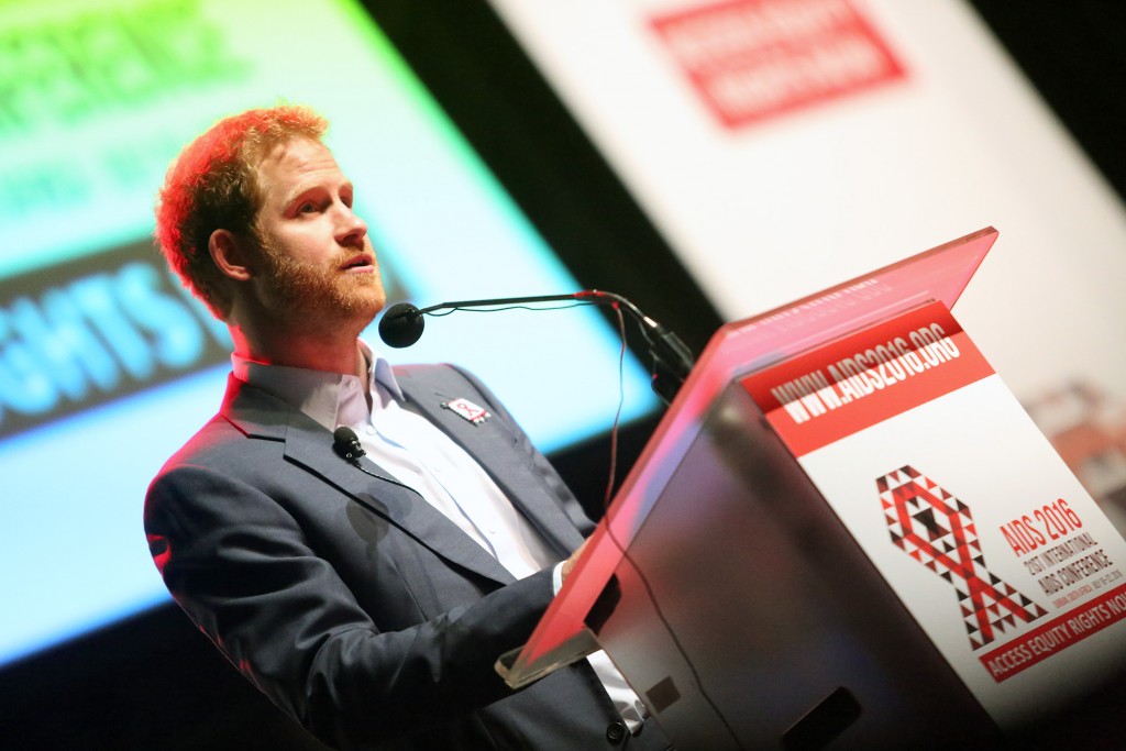 21st International AIDS Conference (AIDS 2016), Durban, South Africa. Thursday 21 July : Venue -Durban ICC Session Room 1 Ending AIDS with the Voices of Youth Prince Harry, Sentebale, United Kingdom Photo©International AIDS Society/Abhi Indrarajan